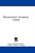 Books : Elementary Analysis (1910)