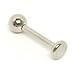 SURGICAL STAINLESS STEEL 14G LABRET - 7/16 inches DIAMETER - 10PC