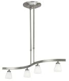 Access Lighting 63804-MC-OPL Sydney 4 Light Single Tier Chandelier in Matte Chrome with Opal glass
