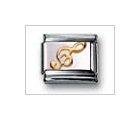 Treble Clef No Color Classic Gold, Italian Charm by Nomination Charms