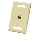 New Cables To Go 1-Port CAT5e Configured Wallplate Ivory Constructed With Top Quality Materials