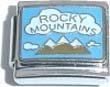 Clearly Charming Rocky Mountains Italian Charm Bracelet Link
