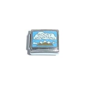 Clearly Charming Rocky Mountains Italian Charm Bracelet Link