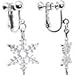 Holiday Winter Snowflake Clip Earrings