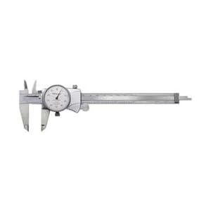 Mitutoyo 505-675-51, Dial Caliper, 0 - 6 X .001, .100 per Rev., Blue Face by Mitutoyo
