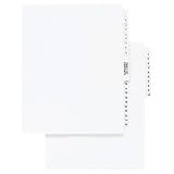 80000 Series Legal Exhibit Index Dividers, 1/25 Cut Tabs Printed 76-100