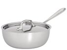 All-Clad Stainless Steel 2 Qt. Saucier With Lid - Gray