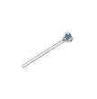 Sterling Silver Dark Blue Stone Nose Stud - 1.8 mm Straight - Sold as a Pair
