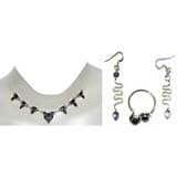 ShalinCraft Earring and Necklace Sets Sterling Silver and Amethyst Gemstones Handmade Indian Jewelry (gnklcs115)