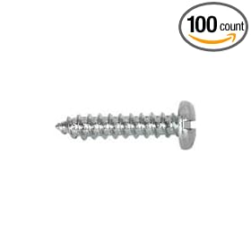 #8X3/8 Slotted Pan Head Sheet Metal Screw (100 count)
