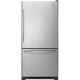 IMAGE OF 18.5 cu. ft. Bottom-Freezer Refrigerator with Adjustable Spill-Catcher Glass Shelves Gallon Door Bins Ice Maker and Electronic Temperature Controls Stainless Steel