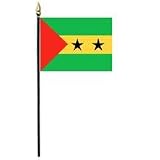 So Tom And Prncipe Miniature Flag