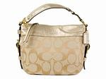 Coach Signature Zoe Shoulder Bag Tote 12657 Light Gold