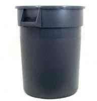 Rubbermaid(R) Round Brute(R) Container, 32 Gallons, Gray