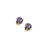 14kt. Gold Child's Amethyst Stud Earrings