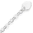 Sterling Silver Heart Charm Child's Bracelet - 6 Inch