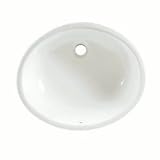 American Standard 0495.221.020 Ovalyn 17-Inch Basin Undercounter Bathroom Sink, White