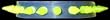 Choker, Uv Yellow Spikes w/ Clear Band