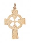 9ct Gold Celtic Cross Charm/Pendant