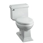 Kohler K-3451 White Memoirs Comfort Height Elongated Toilet with Classic Design and Glenbury Quiet - Close Seat - K-3451