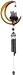 George S. Chen Imports SS-G-99985 Wind Chime with Black Coated Gems Cats on The Moon Hanging Decoration