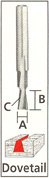 Vermont American 22130 1/4-Inch HSS Dovetail Router Bit