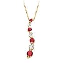 14kt. Gold Ruby and Diamond Journey Pedant