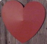 10 Inch Painted Metal Tin Barn Heart
