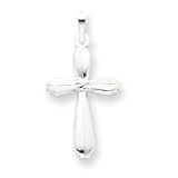 Sterling Silver Cross Pendant with 20 Inch Sterling Silver Chain