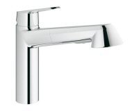 Grohe 33330002 Eurodisc Cosmopolitan Pullout Spray WaterCare Kitchen Faucet with SilkMove Cartr, Starlight Chrome On Sale