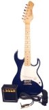 Barcelona 1/2-Size Mini Electric Guitar Package - Blue