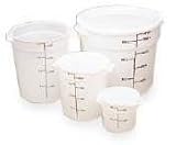 Round Storage Container 18 Quart White