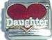 Clearly Charming Daughter Heart Italian Charm