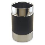 Black Leather Band Chrome Wine Cooler