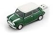 Mini Cooper USB Flash Drive 4GB - Green with Bonnet Stripes
