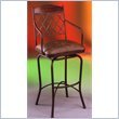 Napa Ridge Rust 30" Swivel Bar Stool w/ Arms in Coffee Fabric