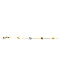CleverEves 14K Gold Tri Color Coffee Bean Bracelet