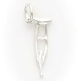 Sterling Silver Crutch Charm with 20 inch Sterling Silver Chain
