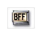 BFF (writing) Black Classic Enamel, Italian Charm by Nomination Charms