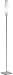 Holtkoetter Halogen Torchiere with Art Glass, Satin Nickel with Satin White Glass