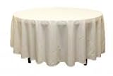 Wholesale wedding Polyester 108 Round Tablecloth - White