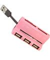 Speed 4 Ports Hub Card Reader(Pink) for Usb hub computer components
