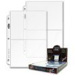 BCW Pro 2-pocket Page (100 Ct. Box) - Baseball, Football, Basketball, Hockey, Nascar, Sportscards, Gaming & Trading Cards Collecting Supplies