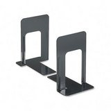 (Price/PR)Book Supports W/Poly Base, 6"x8-1/2"x9", Black
