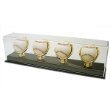 BCW Deluxe Acrylic 4 Gold Glove Baseball Display - Acrylic Base - Sports Memoriablia Display Case - Sportscards Collecting Supplies