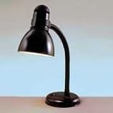 Catalina Lighting Gooseneck Desk Lamp with Metal Shade & Easy-Dial Cap Switch (W2030BLK)