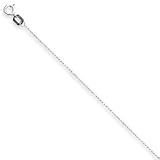 10k White Gold Carded Cable Rope Chain 24 Inches