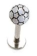 Surgical Steel Ball UV Gray Labret Sold as a Pair