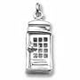 Phone Booth Charm - 10k Yellow Gold