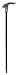 Double Loop Handle Dragon Walking Cane, Black Resin, 38H #B by ACK
